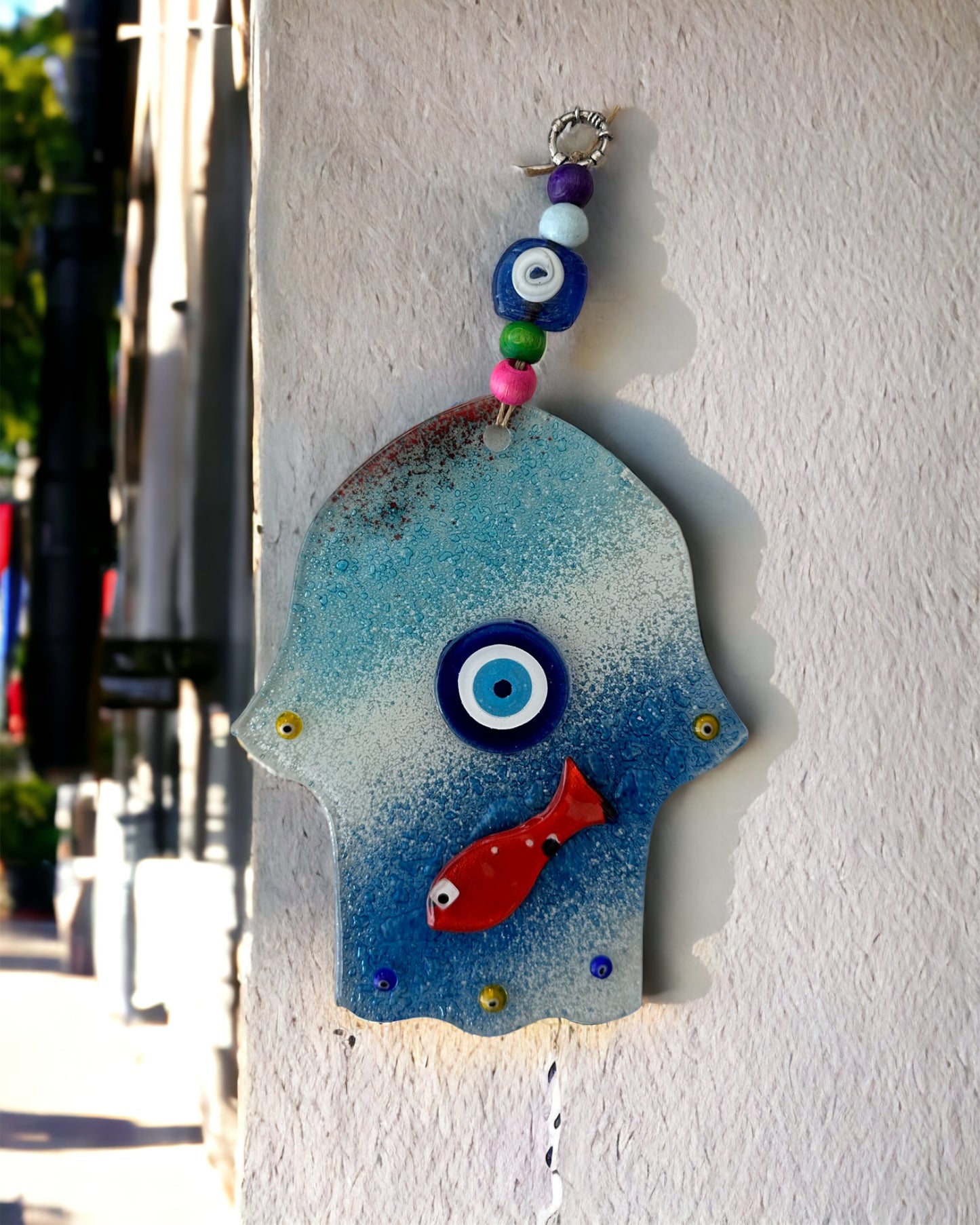 Turkish Evil Eye Glass Wall Art