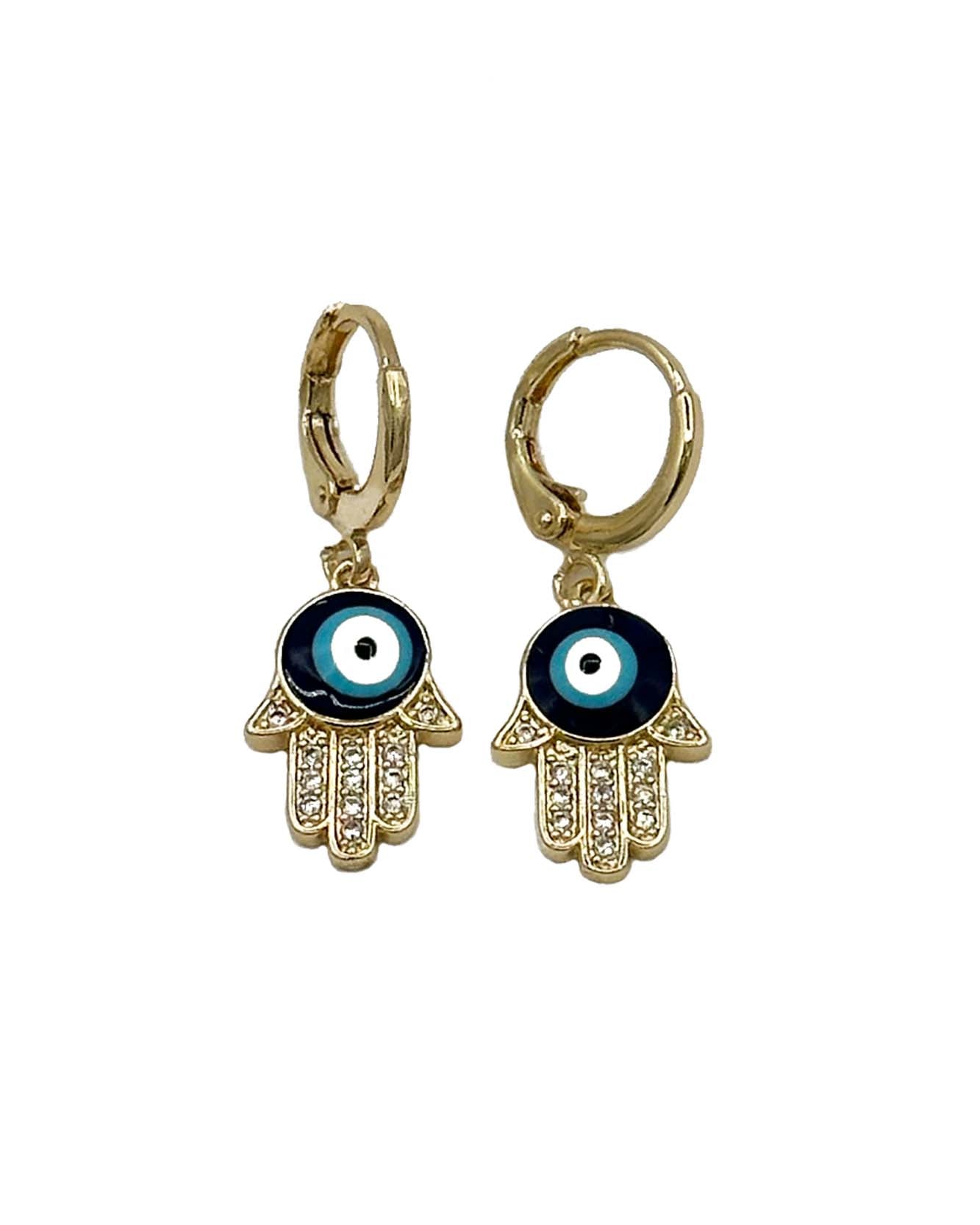 Hamsa Drop Earrings