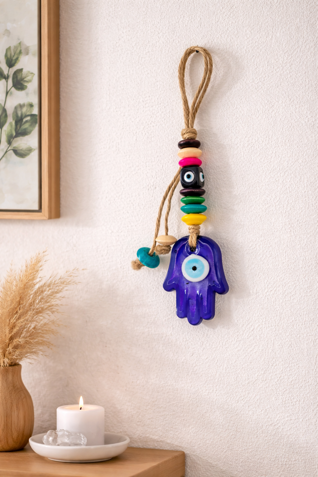 Glass Hamsa Wall Decor