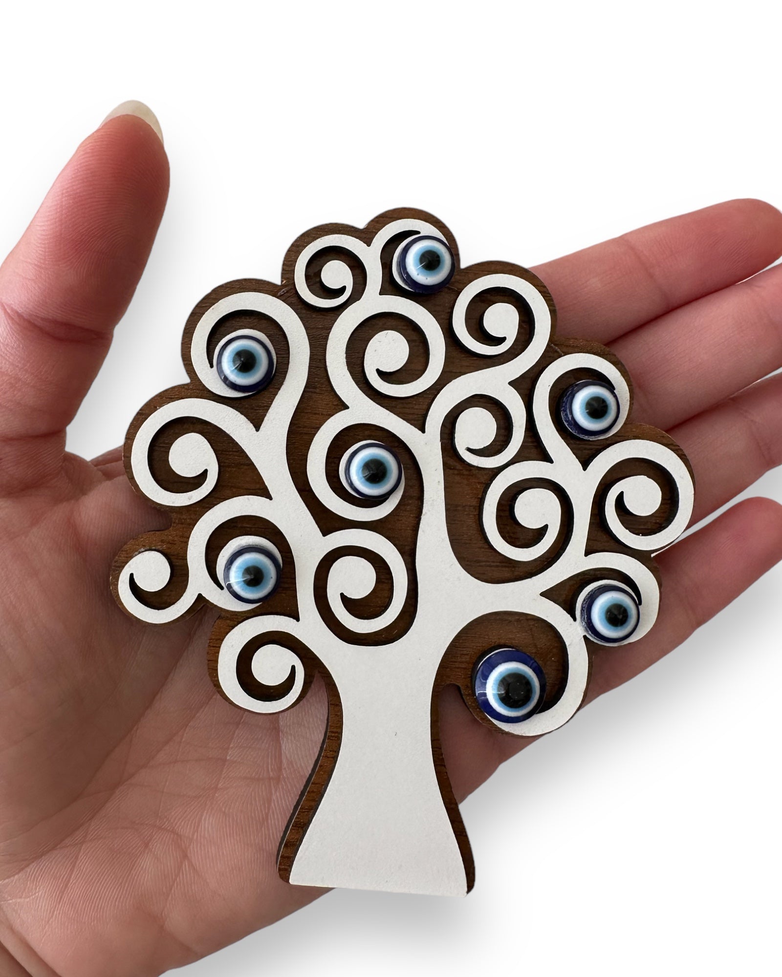 Fridge Evil Eye Wood Magnet