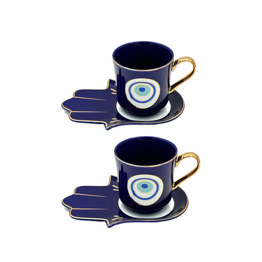 Ceramic Turkish Evil Eye Cup