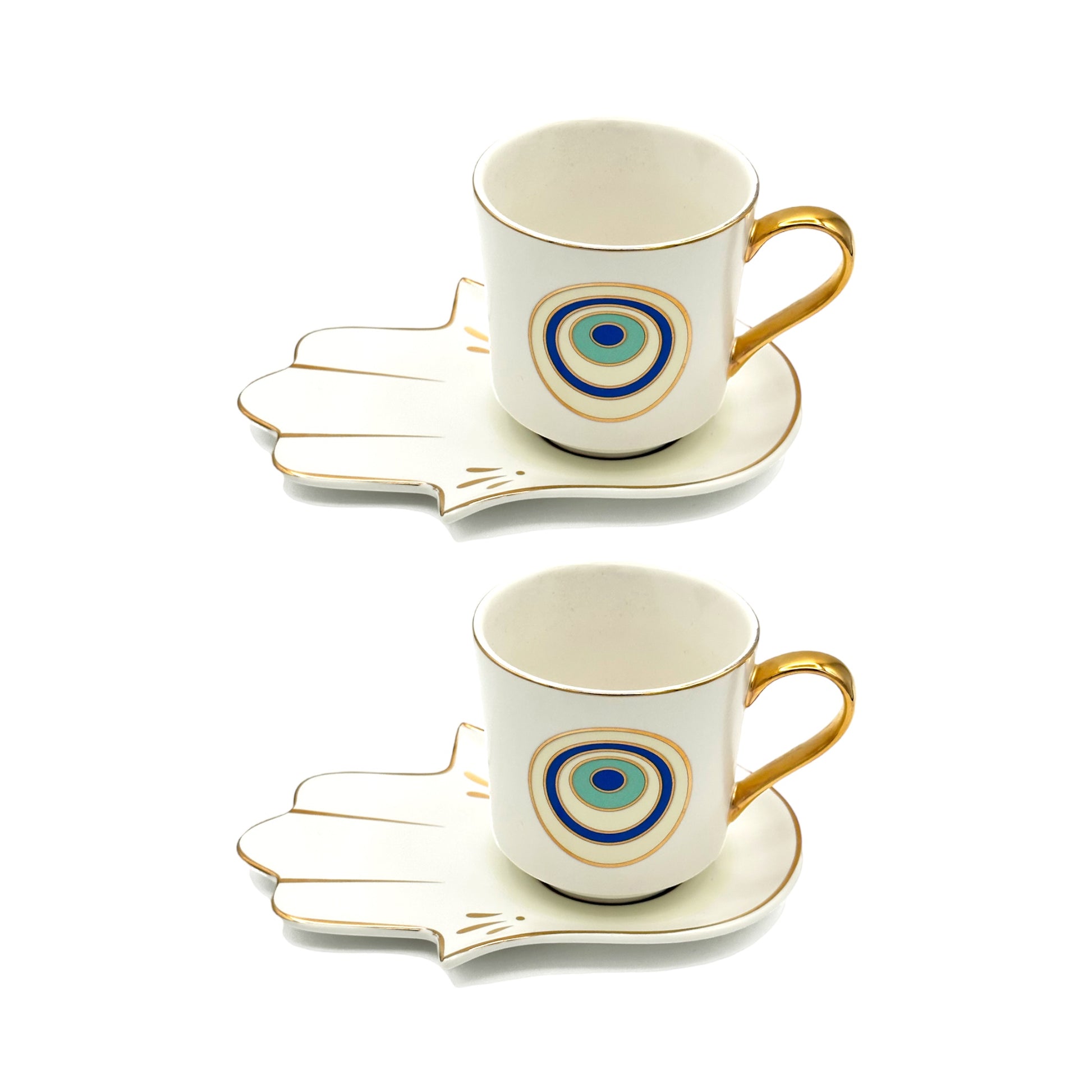 Ceramic Turkish Evil Eye Cup