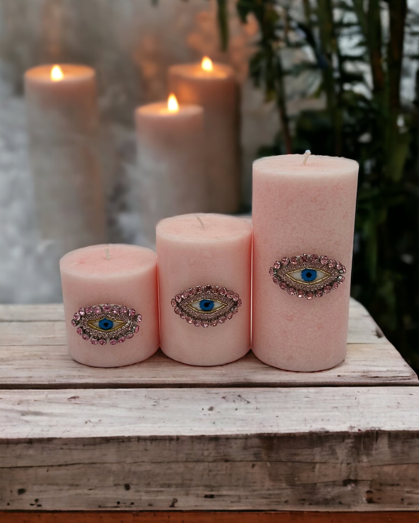 Evil Eye Candles | Set of 3