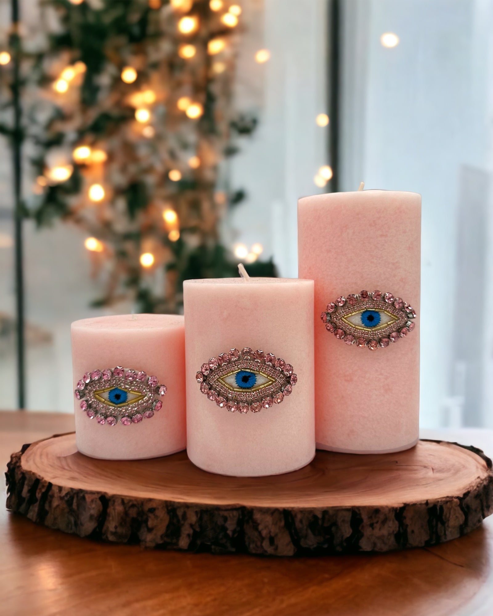 Evil Eye Pink Candles