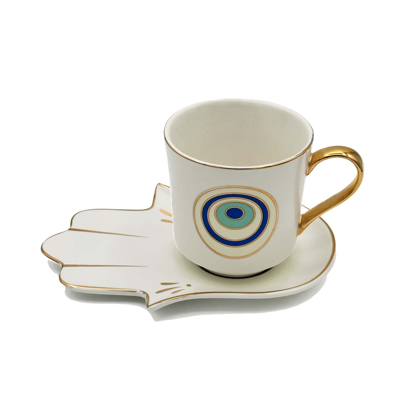 Turkish Cup with Saucer | White