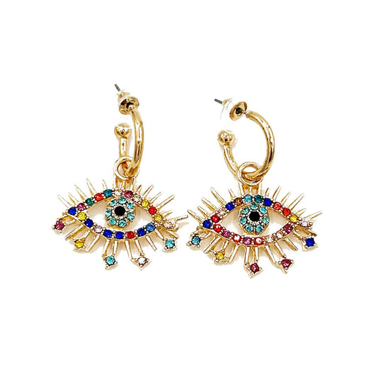 Multi-color Diamond Earrings