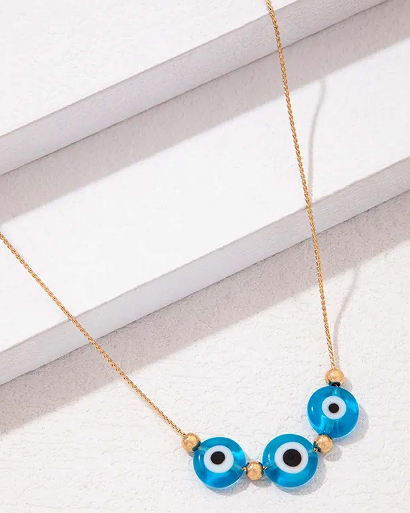 Gold color Evil Eye Necklace