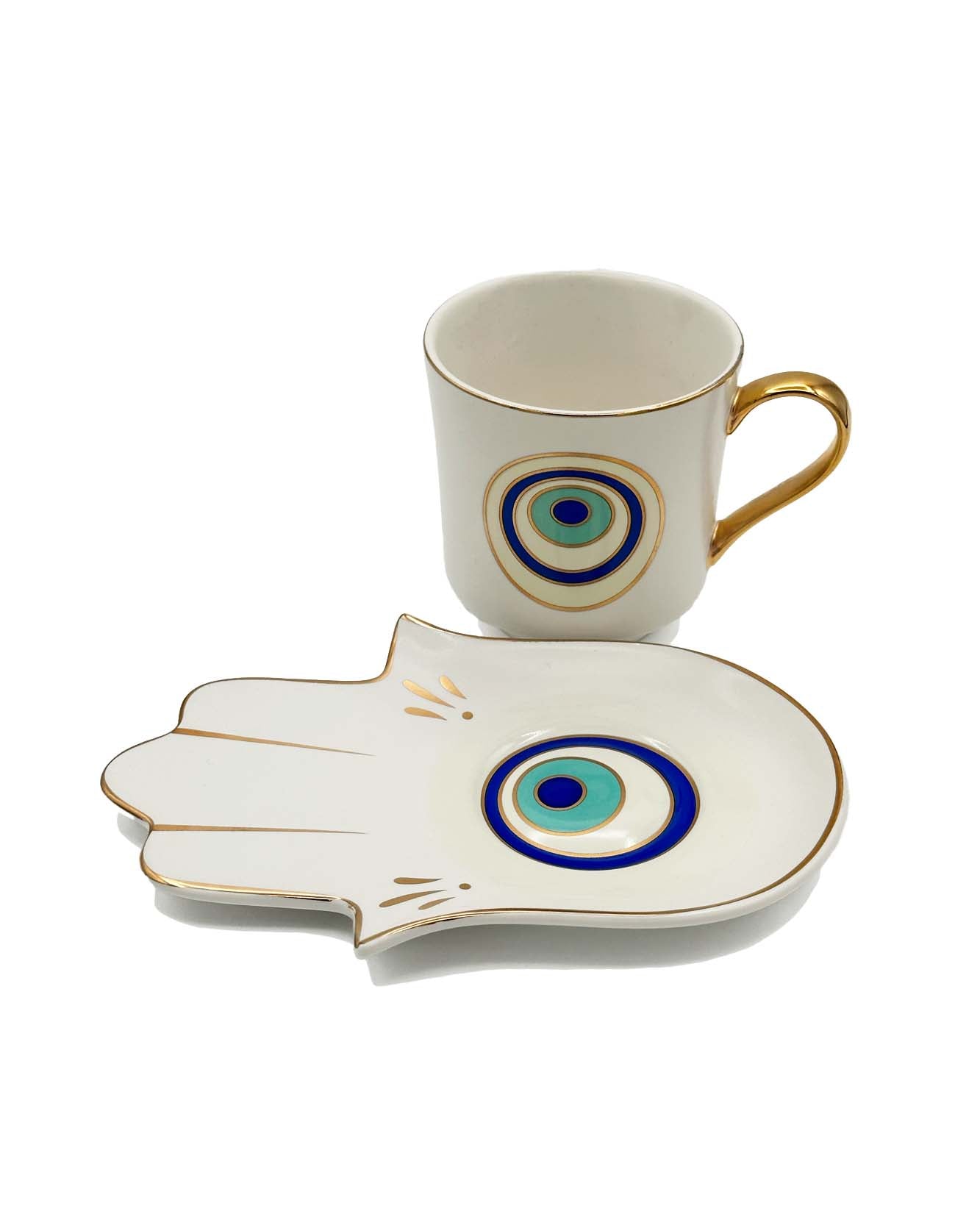 Turkish Cup with Saucer | White