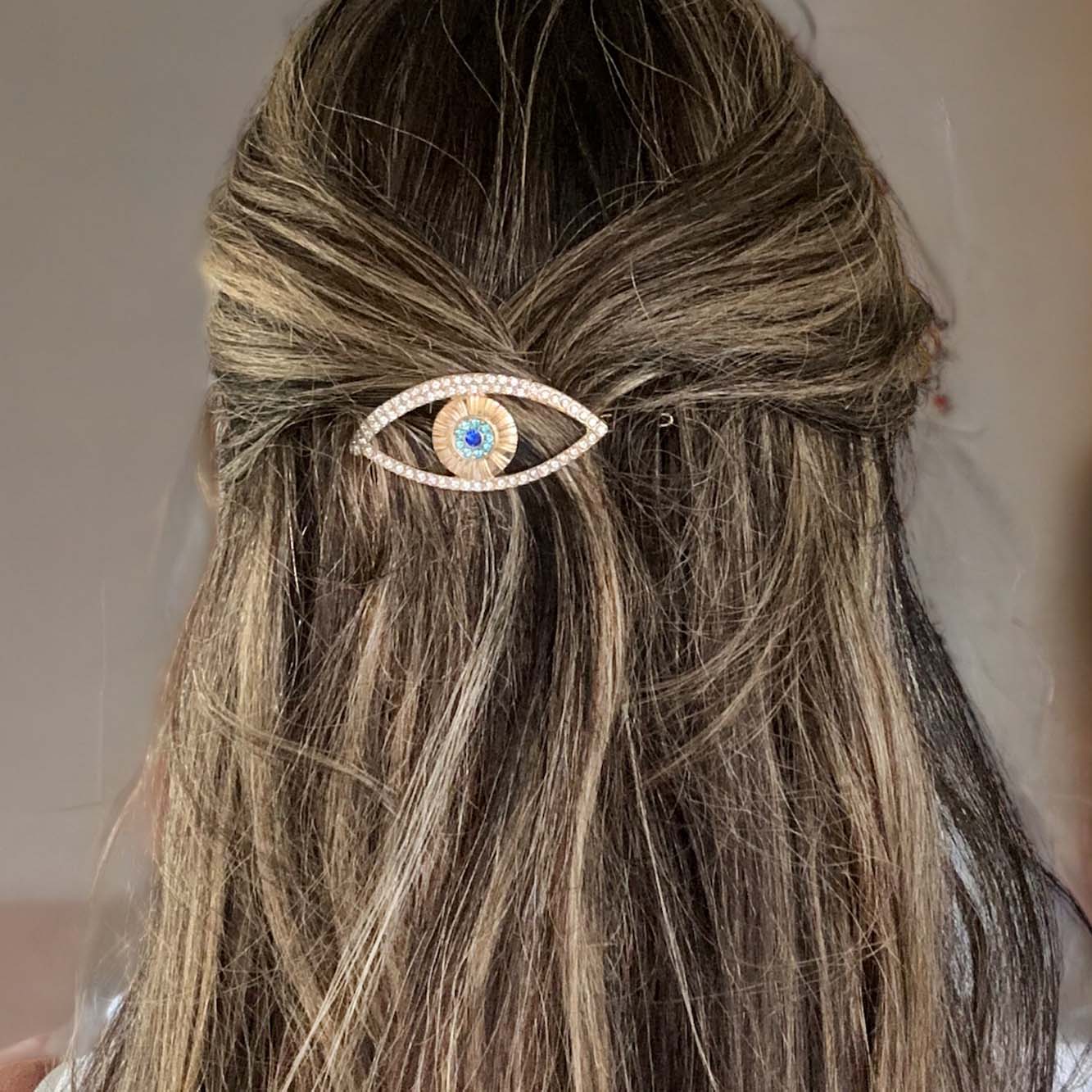 Evil Eye Hair pin Gold color