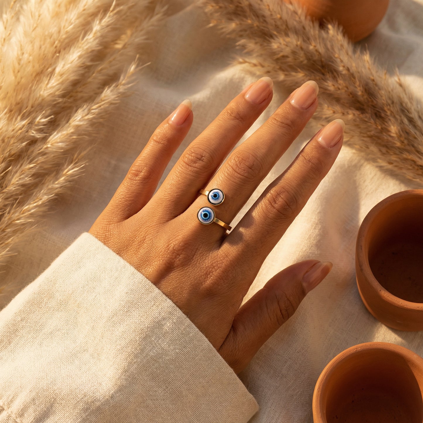 Evil Eye Open Ring
