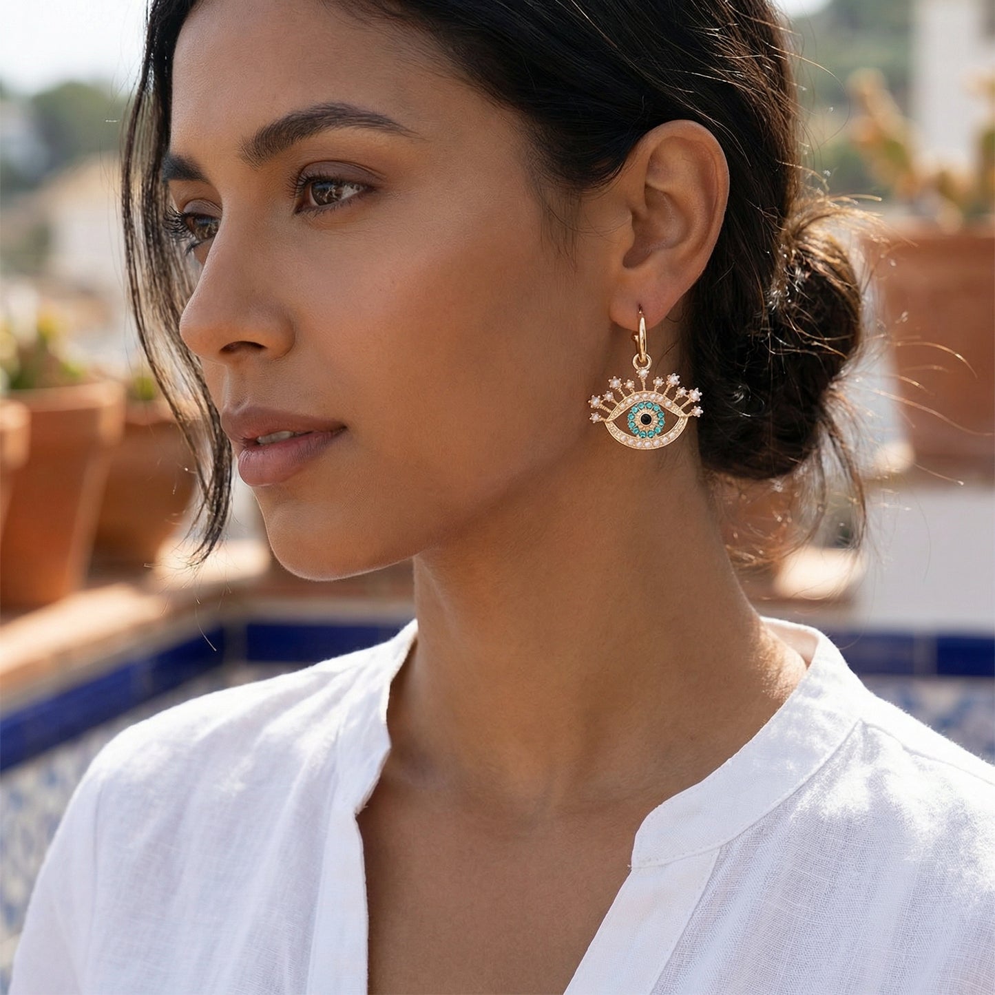 Diamond Pearl Earrings